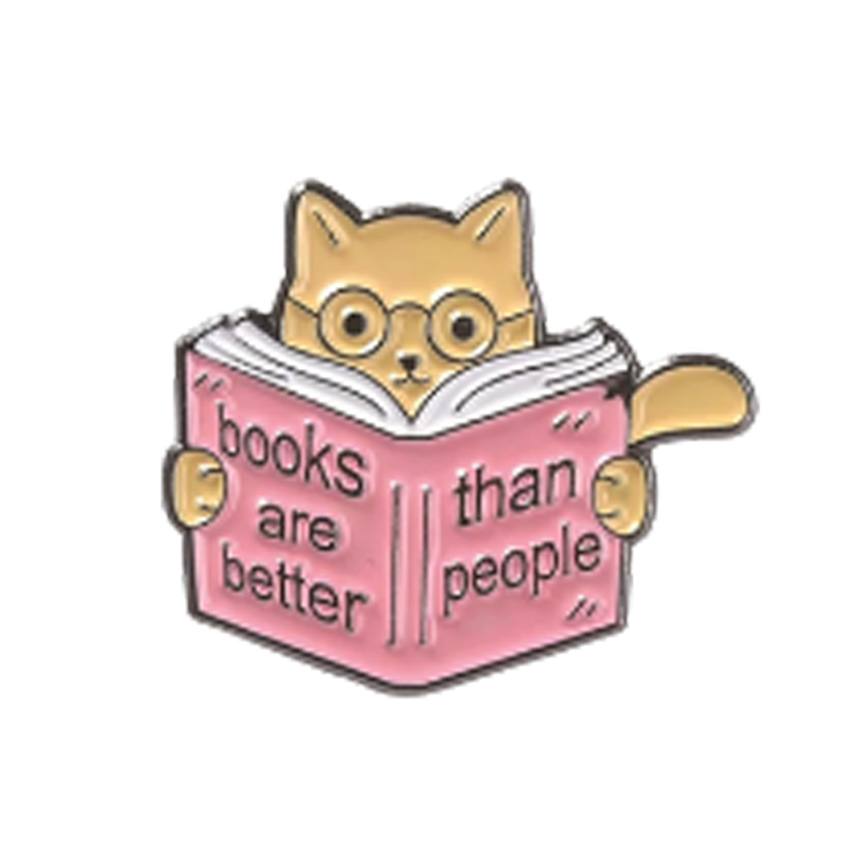 cat read book